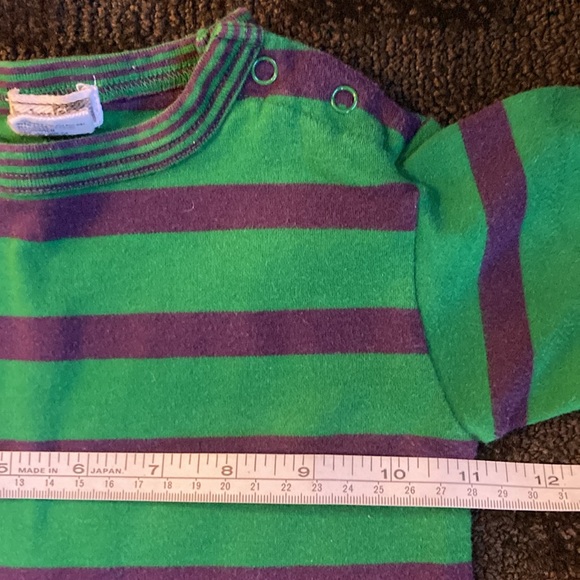 Vintage Baby Gap 6-piece Dress Pants Socks Shoes Striped Green & Purple 12-18 m - Picture 12 of 16